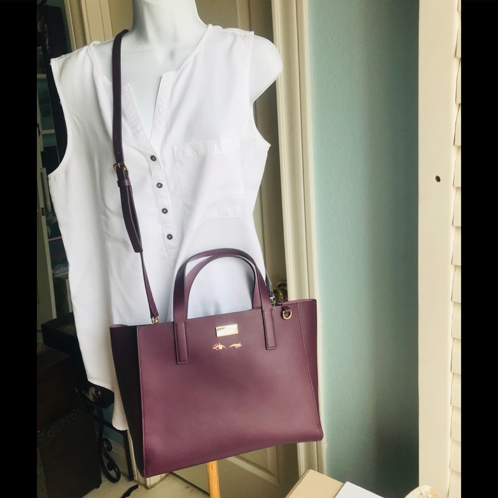 NWT Kate Spade Nelle Crossbody/shoulder Bag. Plum - Picture 5 of 6
